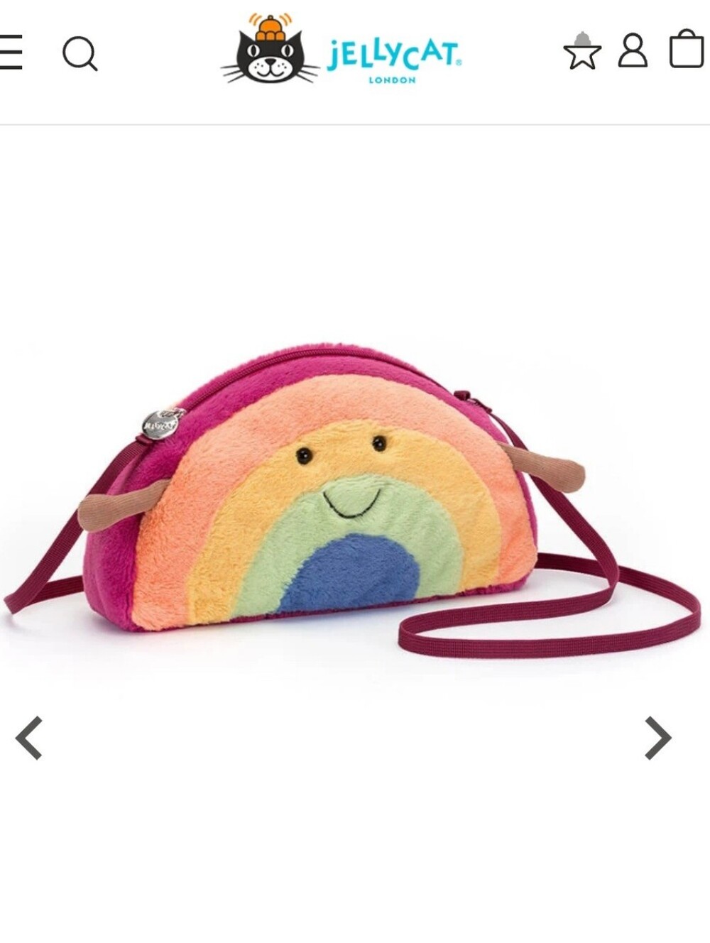Jellycat Amuseables Rainbow Crossbody Bag - Retired